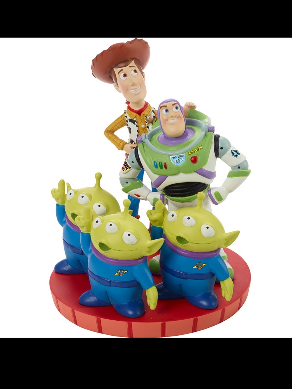 Disney Precious Moments Toy Story Woody Buzz & Aliens Figurine 191701